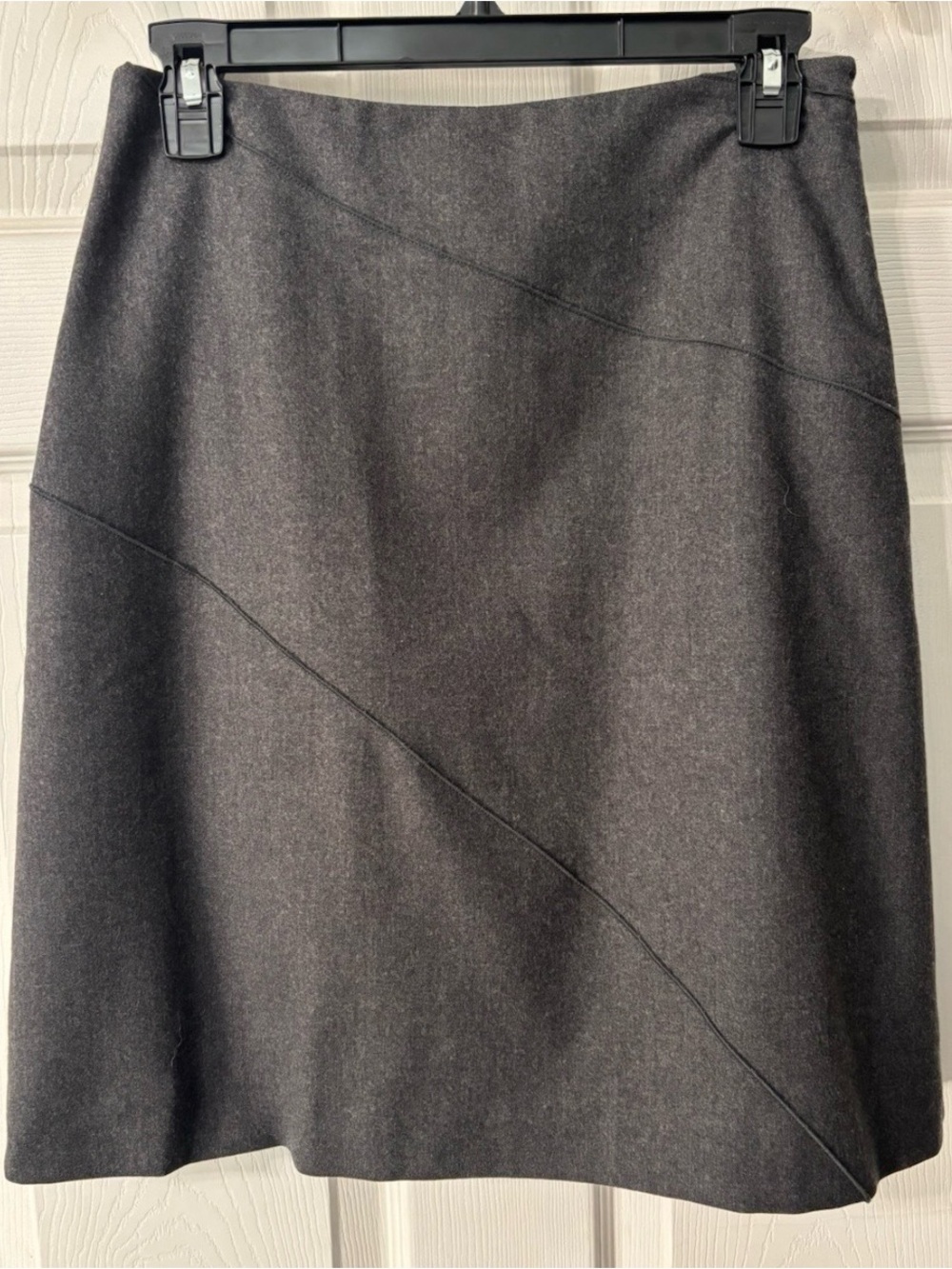 Luca Luca Gray 100% Wool Pencil Skirt Size 40/Small Made In Italy MIDI EUC